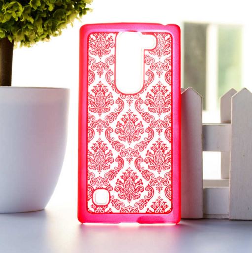 Накладка для LG Spirit C70 "Пейслі матовий червоний" (пластик)-0