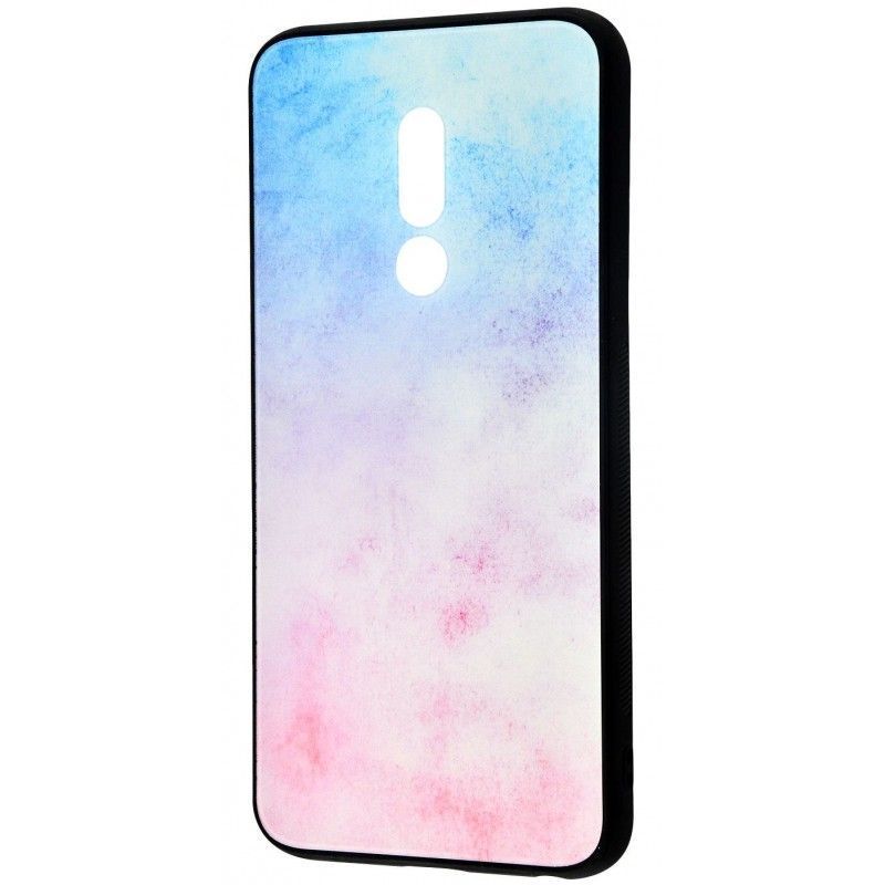 Накладка Limited для Meizu 16th Plus Glass Case (Glass+TPU) біло-рожевий мармур-0