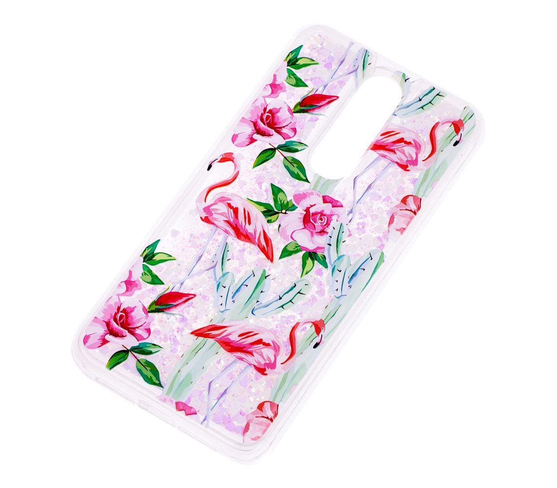 Накладка Lovely Stream для Meizu M8 Note (M822) (flamingo and cactus)-1