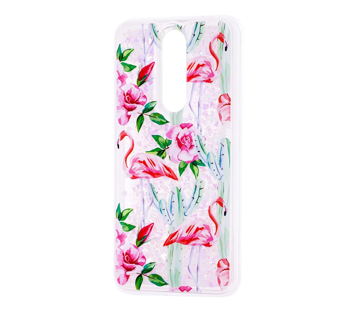 Накладка Lovely Stream для Meizu M8 Note (M822) (flamingo and cactus)-0