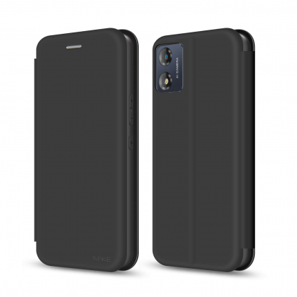 Книжка MAKE для Moto E13 (Soft-Touch PU) Black-0
