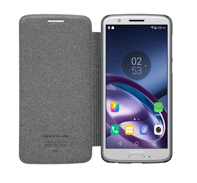 Книжка Nillkin Sparkle Leather для Motorola Moto G6 чорна-2
