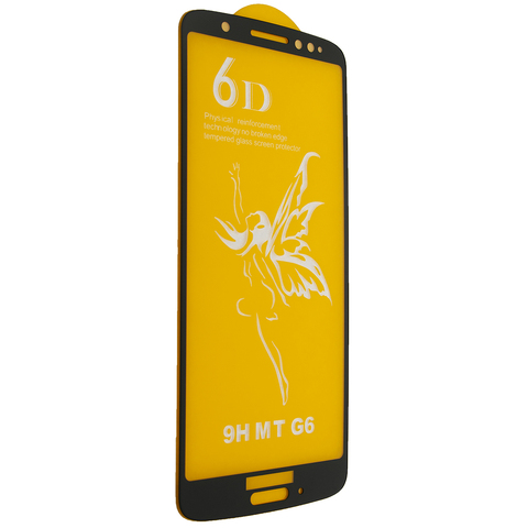 Захисне скло  для Moto G6 з чорною рамкою-0