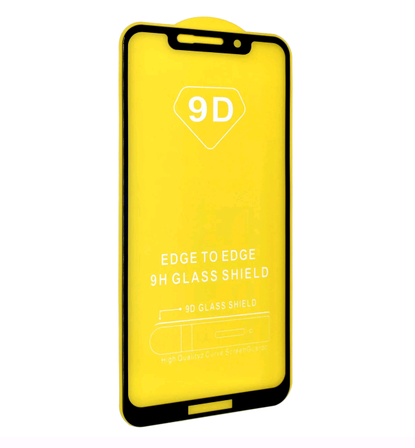 Захисне скло 9D Full Glue для Motorola One (P30 Play)з чорною рамкою-0