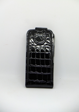 Книжка для Nokia Asha 305/306 черная рептилія-0