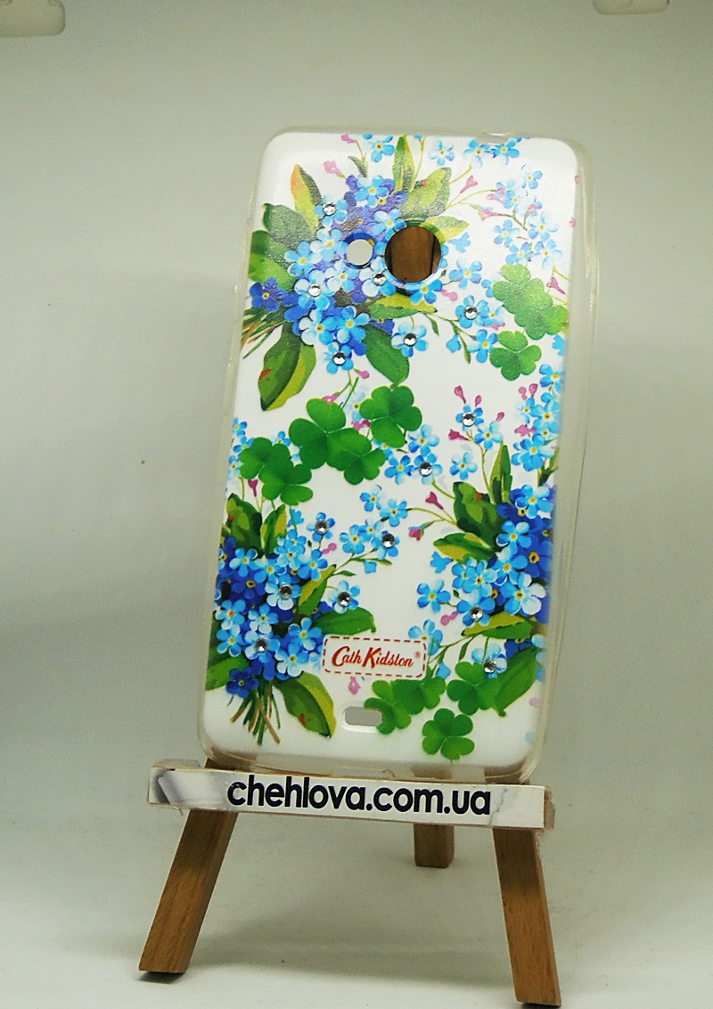 Diamond Silicone Nokia 535 (Microsoft) Cath Kidston Romantic Blue-0