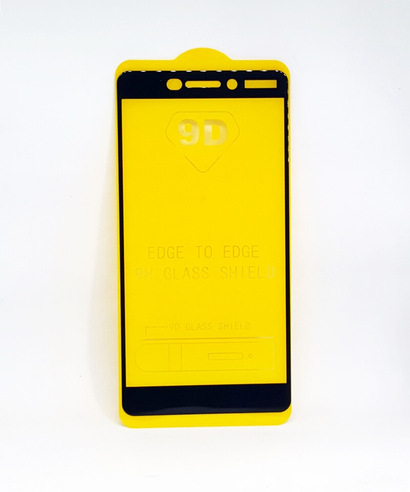 Захисне скло Full cover для Nokia 6.1 з чорною рамкою (м`яка упаковка)-0