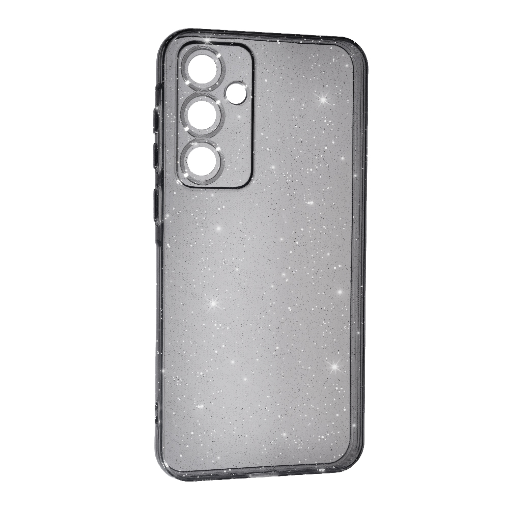 Чохол Molan Cano Glossy Jelly для Samsung A56 5G чорний з блискітками-0