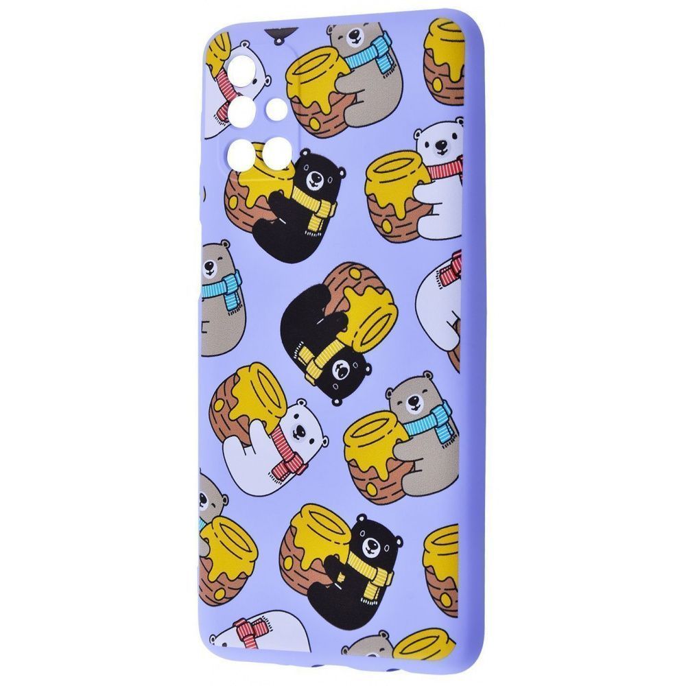 WAVE Fancy для Samsung M31s (bears with a barrel of honey/light purple)-0