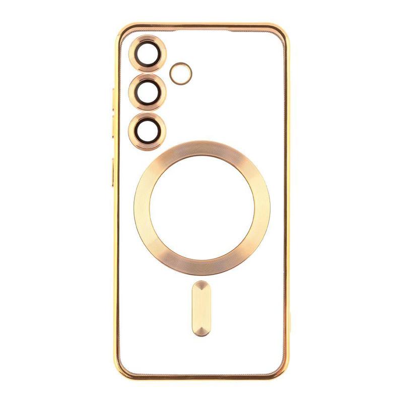 Накладка Metal Color Case with MagSafe для Samsung S24 Plus / S25 Plus  (Gold)-0