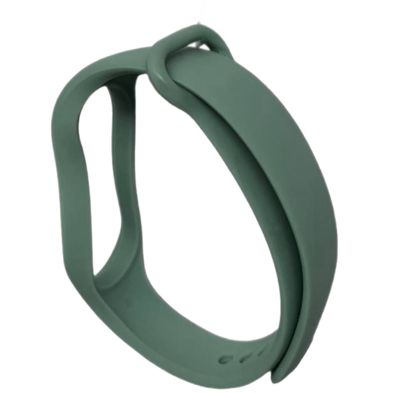 Ремінець Silicone для Mi Band 7/6/5 (Сіро-зелений)-0